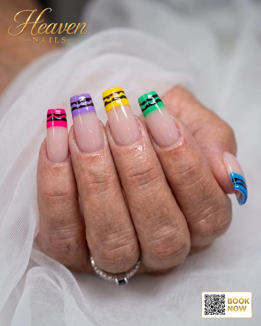 Heaven nail art